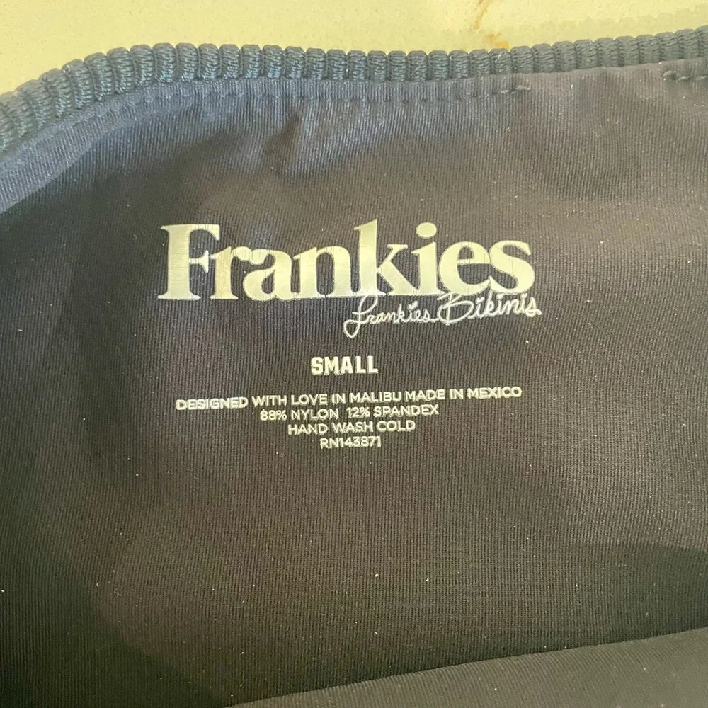 Frankie's Bikinis Jenna Black Ribbed Bottoms